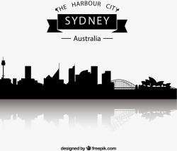 创意悉尼城市剪影素材