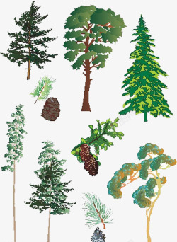卡通山楂树卡通树木高清图片