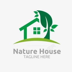 精美的树木绿色房子logo矢量图图标高清图片