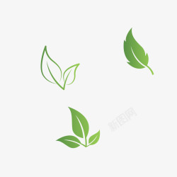 演绎树叶植物绿色植物树叶LOGO图标高清图片