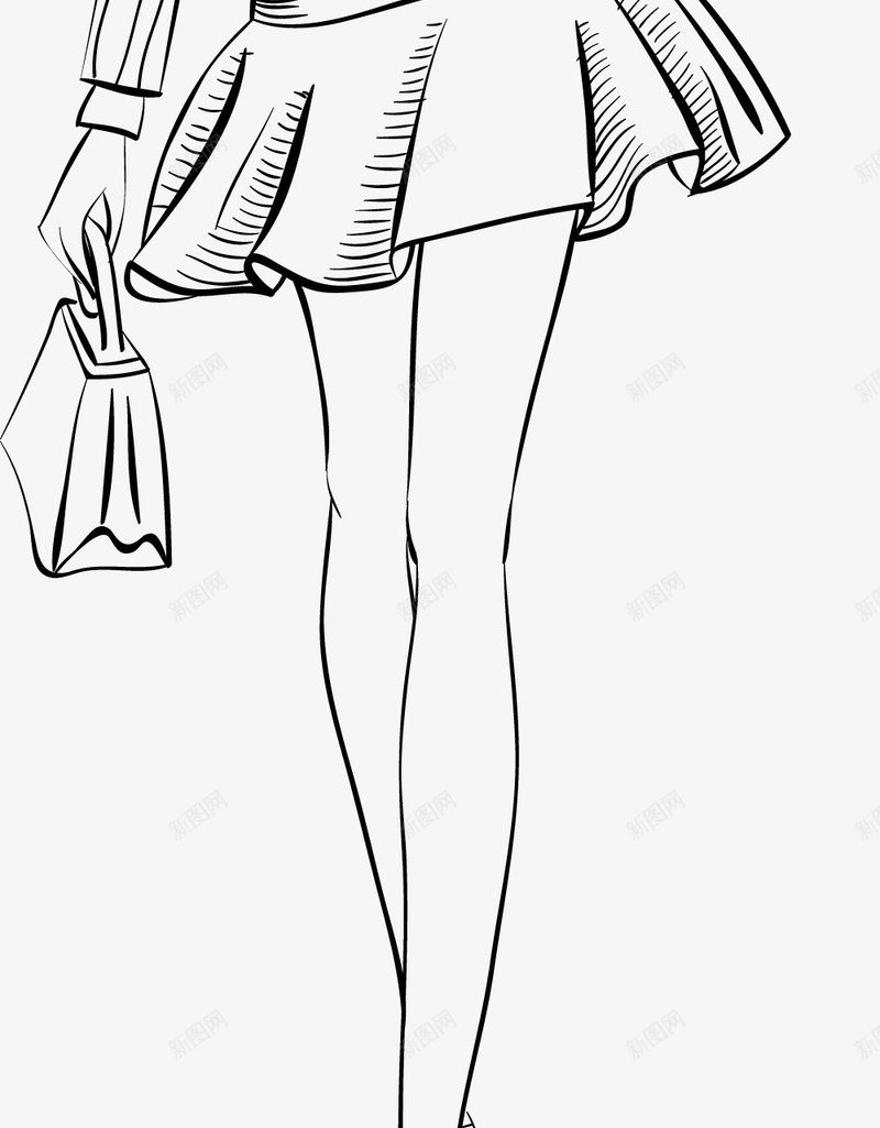 穿西装短裙的时尚美少女png免抠素材_88icon https://88icon.com 时尚美少女 短裙 穿搭 简图 装扮 西装 高跟鞋