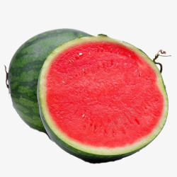 西瓜水果摊红色的大西瓜高清图片