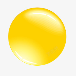 黄色的彩球3D圆球高清图片