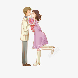 卡通情侣人物矢量图素材