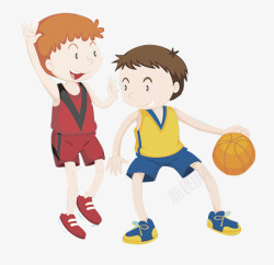 小朋友篮球玩耍素材