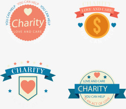 4款创意慈善标签素材