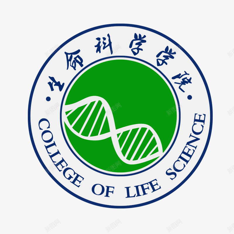 生命科技学院标志psd免抠素材_88icon https://88icon.com 圆形 大气 学校 学院标志 生命科技 简约 绿色 英文