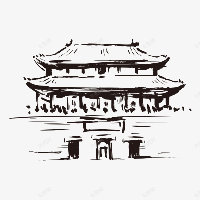 素描房屋房子png免抠素材_88icon https://88icon.com 地产 城市 城镇 建筑 房子 素描房屋 都市 高楼