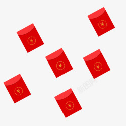 鏂板搧红包红包雨新年高清图片