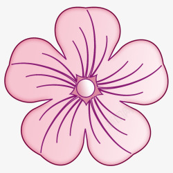 粉色简单手绘花素材