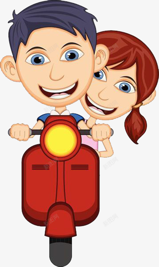 卡通可爱人物插图骑机车的情侣png免抠素材_88icon https://88icon.com 人物插图 卡通 可爱 情侣 电动车 骑机车