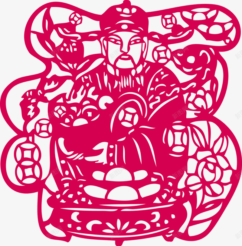 财神送宝财神送福春联png免抠素材_88icon https://88icon.com 元宝 对联 春联 矢量福字 财神 财神送宝 财神送宝财神送福春联 财神送福