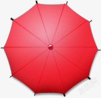 时尚文艺红色雨伞素材