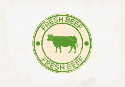 油渍鲜牛肉的插图矢量图素材