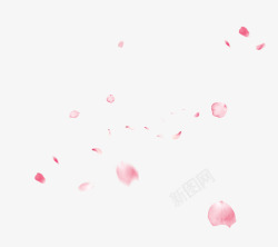 粉色梦幻游戏花瓣素材