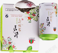 新鲜花茶礼物包装绿色清新天然素材