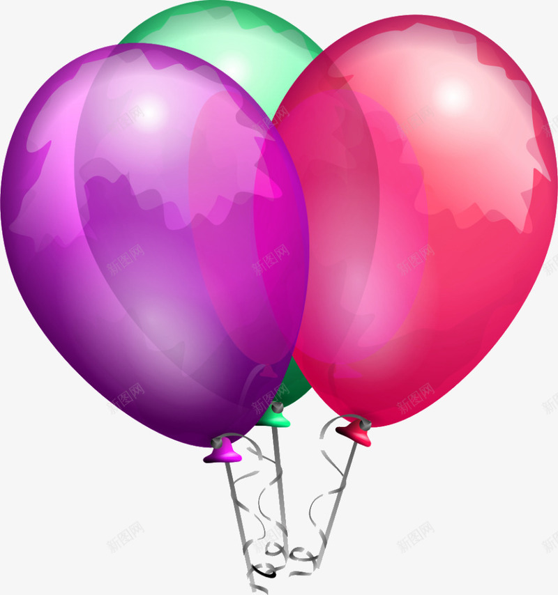 好看的气球psd免抠素材_88icon https://88icon.com 彩色气球 背景装饰 节日气球