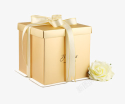产品包装盒展开金色生日蛋糕盒高清图片