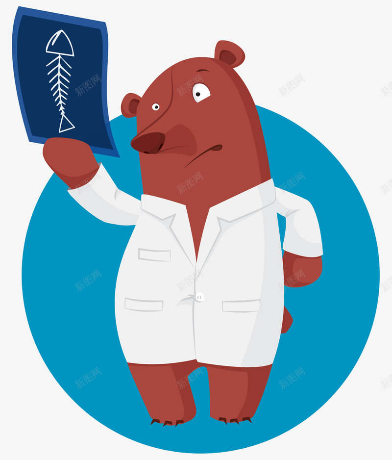 卡通手绘红色看病小熊png免抠素材_88icon https://88icon.com 卡通的动物 手绘的小熊 看病的小熊 红色的小熊