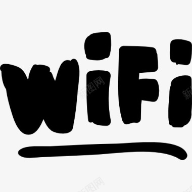 粒子字母WiFi手工图标图标