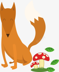 卡通动物狐狸插画矢量图素材