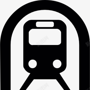 火车拐弯地铁标志图标图标