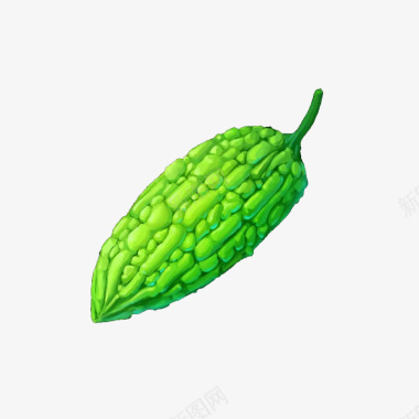 水果蔬菜绿色苦瓜图标图标