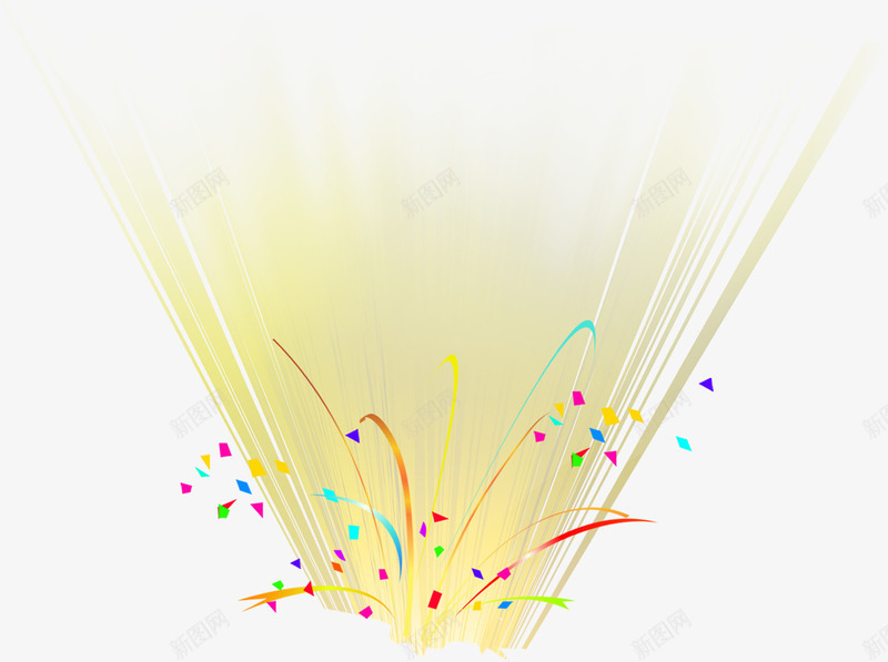 礼包光效彩带装饰元素png免抠素材_88icon https://88icon.com 元素 彩带 装饰