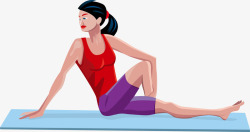 健康的做瑜伽锻炼的姿势图素材