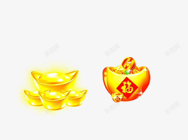 元宝png免抠素材_88icon https://88icon.com 元宝 福元宝 福字 金色元宝 铜钱