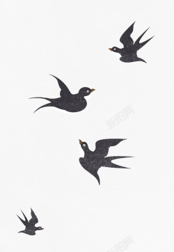 卡通手绘飞翔的燕子素材