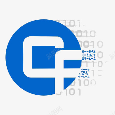 蓝色科技曲线网络科技logo创意图标图标