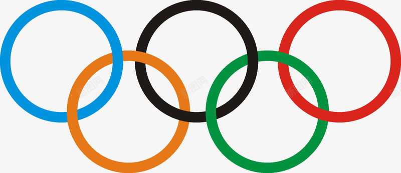 水墨圈奥运五环五环图标图标