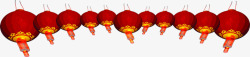红色成群结伴的灯笼造型素材