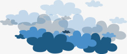 卡通云朵云层矢量图素材