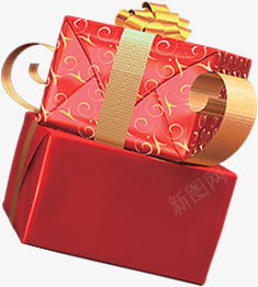 红色包装纸金色花纹礼盒png免抠素材_88icon https://88icon.com 包装纸 礼盒 红色 花纹 金色
