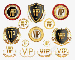 高档VIP背景VIP标贴集合矢量图高清图片