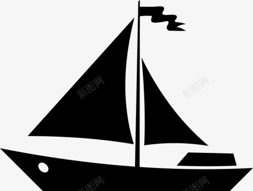 船轮船剪影图标图标