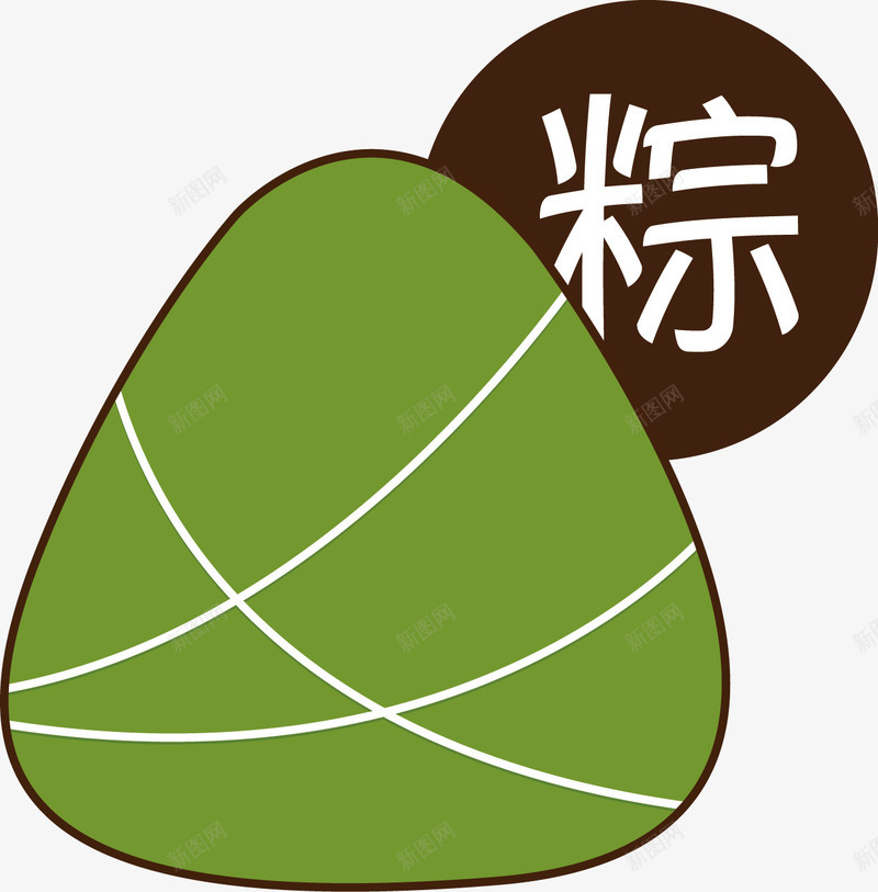 粽子矢量图ai免抠素材_88icon https://88icon.com 屈原 祥云 端午节矢量素材 粽子 绿色 节日 节日素材 龙舟 矢量图