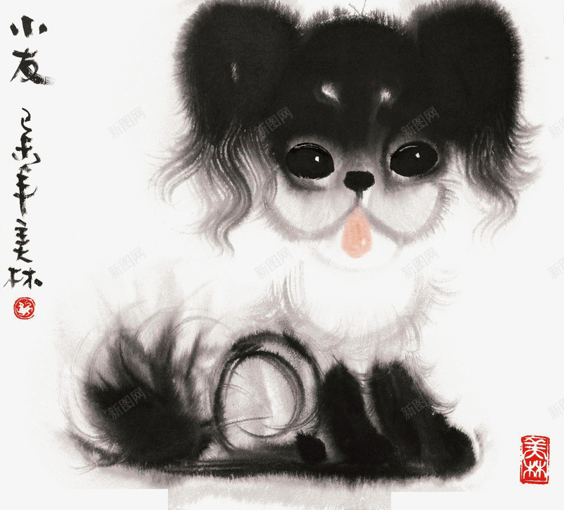 水墨画 【樗楽】 真作】絵画 短冊2枚 竹と月の水墨画 風流な日本画の美 美しい