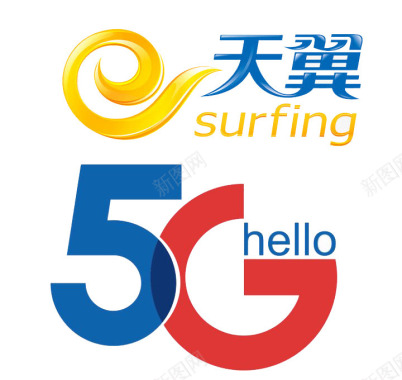 5G流量中国电信5g标志图标图标