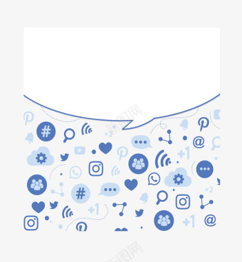 社交软件介绍气泡边框社交图标矢量图图标