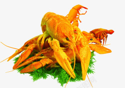 铡氭捣鍙煮熟的海鲜龙虾高清图片