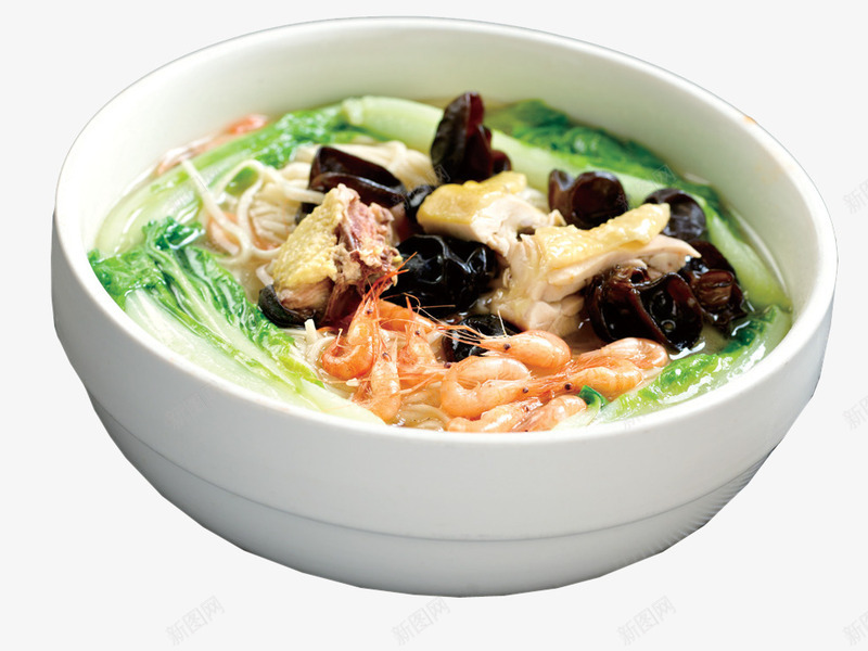 鲜虾木耳滑鸡面png免抠素材_88icon https://88icon.com 木耳 面食 食品餐饮 食物 鲜虾 鸡肉