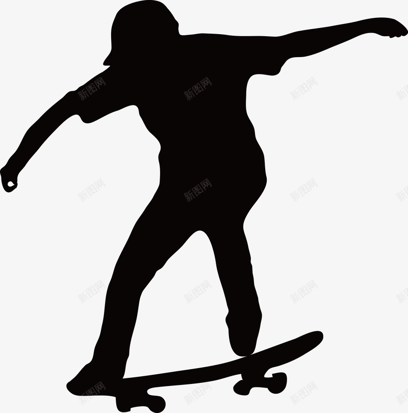 轮滑滑板剪影png免抠素材_88icon https://88icon.com 滑板 轮滑剪影 运动 青春