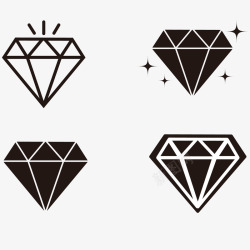 钻石简单线条钻石高清图片