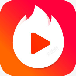 视频APP免扣PNG图手机火山小视频应用图标logo高清图片