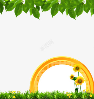 太阳花促销海报模板背景