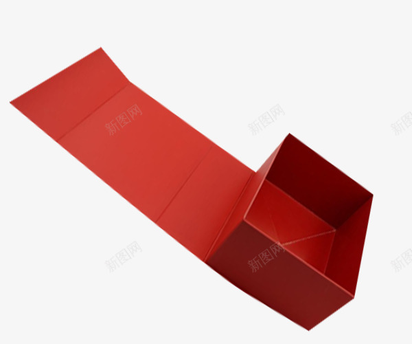 红色的可翻盖式纸盒png免抠素材_88icon https://88icon.com 包装盒 瓦楞纸盒 红色 纸盒 高档商品包装盒