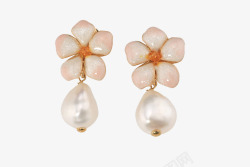 美赛丝小花造型珍珠耳环素材